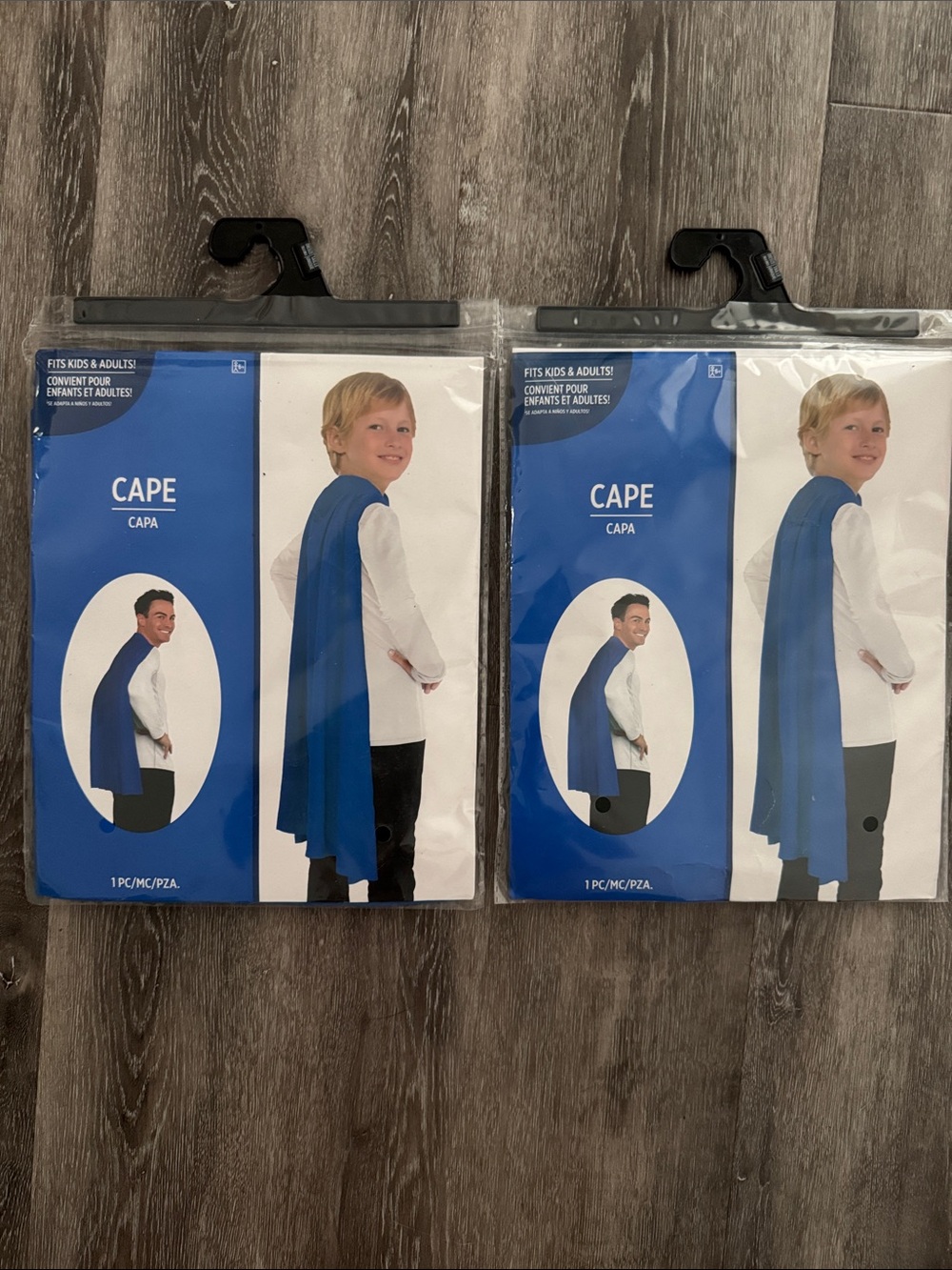 2 x New Amscan PC- 30” Blue Kids Cape Costume